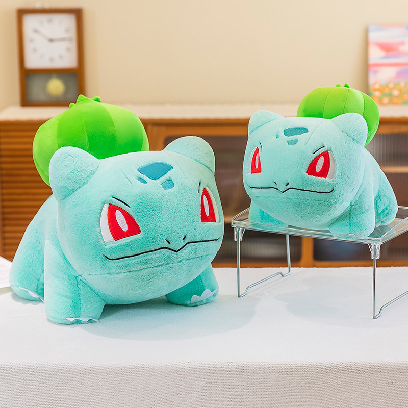 POKEMON 30~60cm Pokemon Bulbasaur Plush Toy, Soft Green Stuffed Animal Anime Plushie Doll, Kawaii Hugging Sleeping Pillow Kids Birthday Christmas Gift