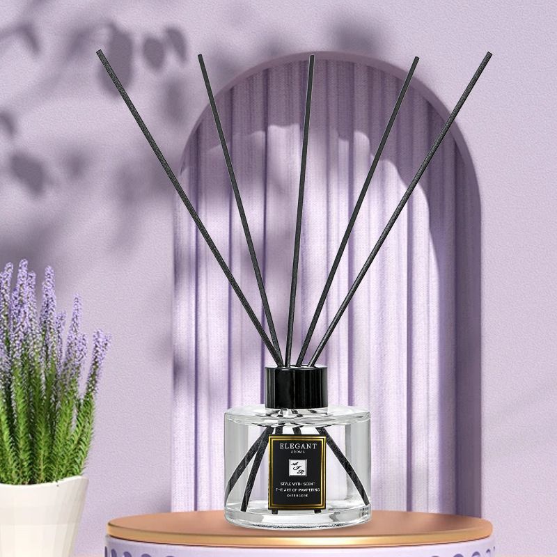 165ML Reed Diffusers Set with 5pcs Aroma Fiber Sticks Glass BottleLime basil citrus/NeroliNo Fire Aromatherapy Oil Sets X250203 ddmymarket