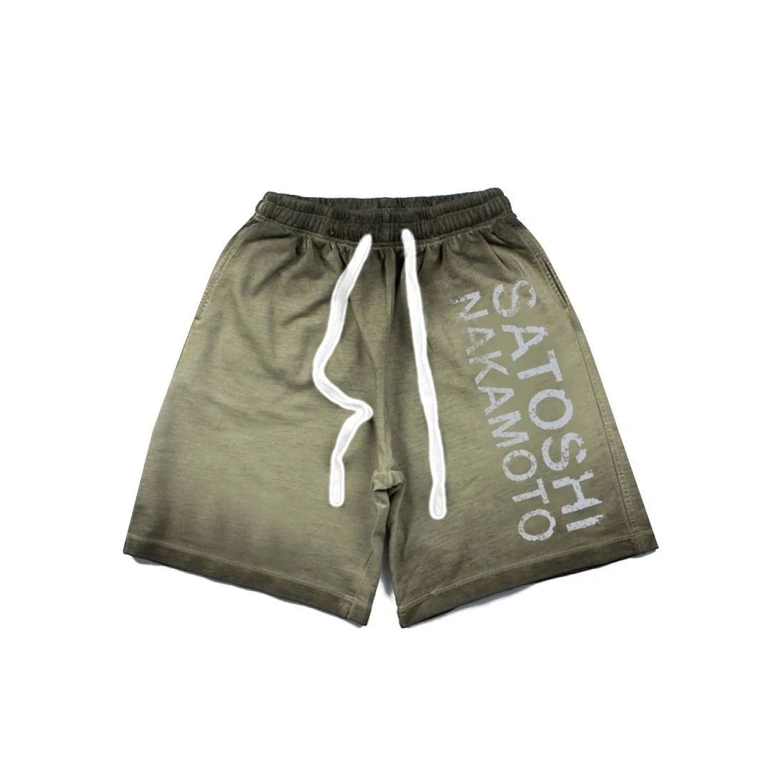 Summer Shorts Vintage Distressed Washed Faded Classic Letter Print Drawstring Pants Hiphop Street Five Point Sweatpants s 260717 - view 3