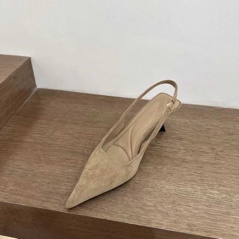 Women Spring Autumn Suede Kitten Heel Pumps Slingback Pointed Toe Leopard Print Casual Office Party ShoesT260721 - view 7
