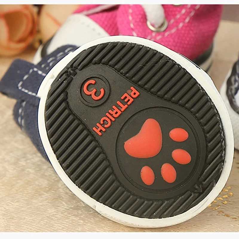 Pet Dog Shoes Denim Canvas Sneaker Puppy Sporty Cloth Shoes Pink Blue Pet Dog Boots lovely Shoes for small dogs C260721 - view 4