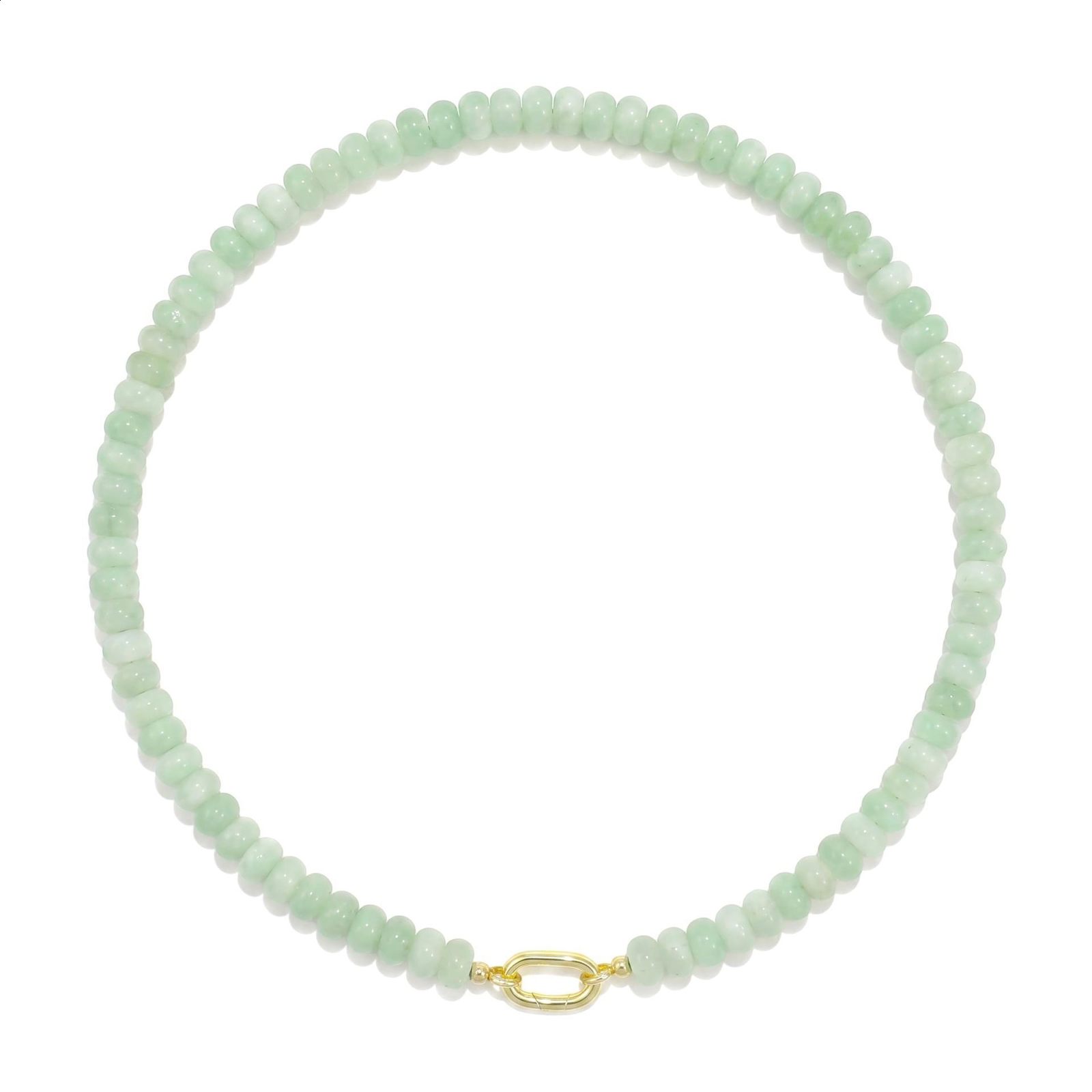 Colorful semi stone necklace 5 * 8mm natural stone bead necklace fashionable handmade jewelry 241017 - view 7