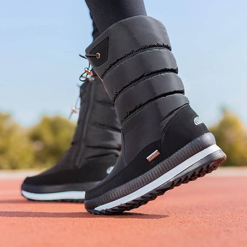 Snow Platform Thick Plush Waterproof Non-slip Boots Fashion Women Winter Shoes top quality Warm Fur Botas mujer - view 7