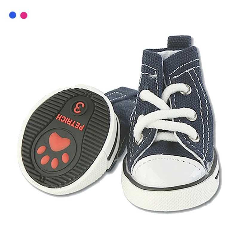 Pet Dog Shoes Denim Canvas Sneaker Puppy Sporty Cloth Shoes Pink Blue Pet Dog Boots lovely Shoes for small dogs C260721