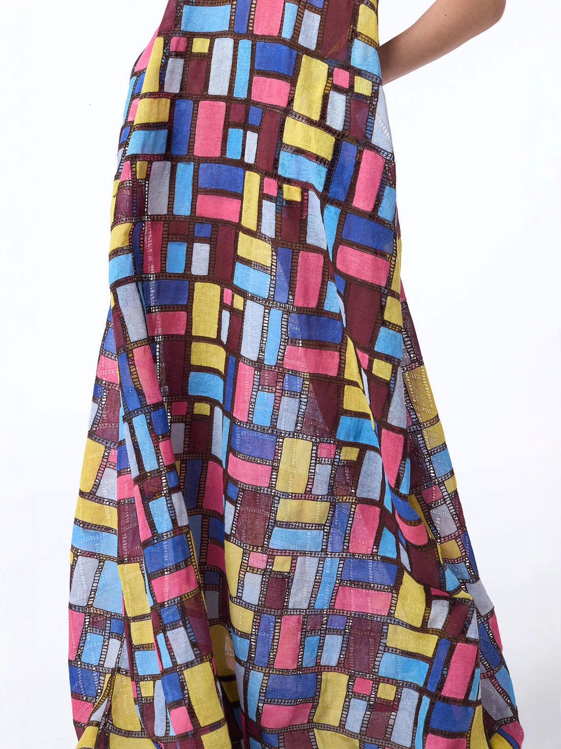 New European and American style cross - border elegant and trendy sleeveless fashion long dress with colorful print and loose fit for women - view 7