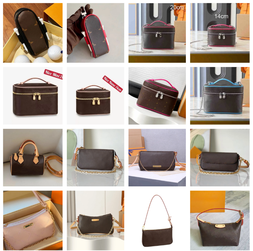 Fashion Vanity Chain Pouch Box Bag Monogram Cosmetic Bag Portafoglio Tote Borse…