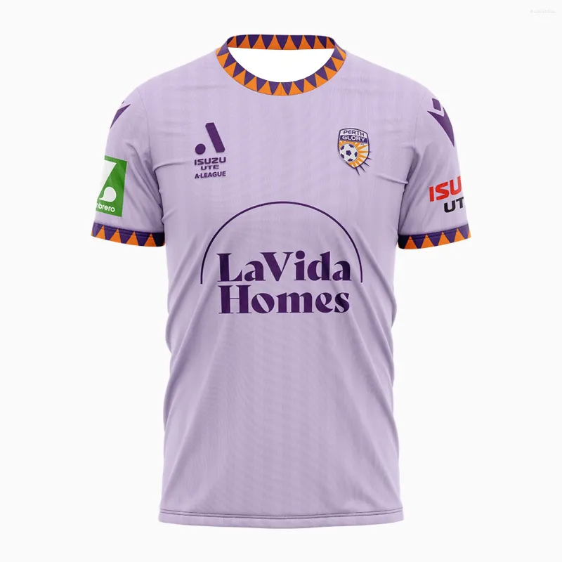 Men's T Shirts Perth Glory Summer 25-26 Season Home And Away 3D Printed T-shirt Comfortable Breathable Outdoor Sports Top - view 7