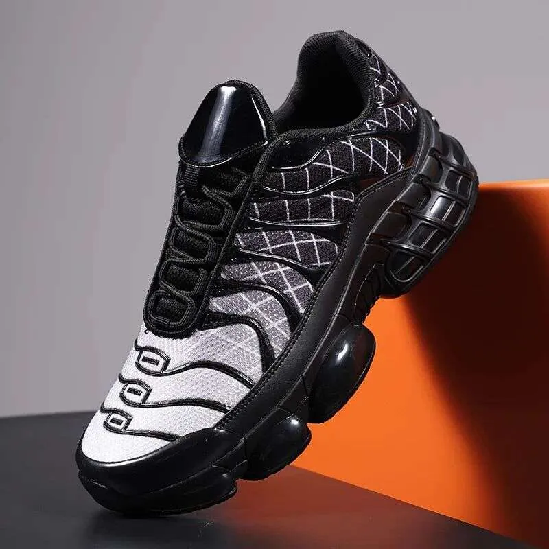 Trendy Men's Running Mesh Upper Thick Sole Sports Casual Dad Shoes Breathable Synthetic Inner EVA Insole Thermoplastic Pol shoes3033 - view 8