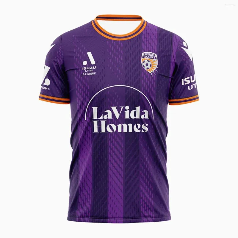 Men's T Shirts Perth Glory Summer 25-26 Season Home And Away 3D Printed T-shirt Comfortable Breathable Outdoor Sports Top - view 8