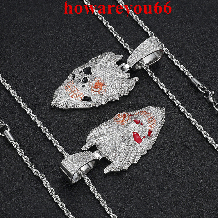 Custom 925 Sterling Silver Hip Hop Iced Out Skull Pendant Necklace Stylish Personality Charm - view 6