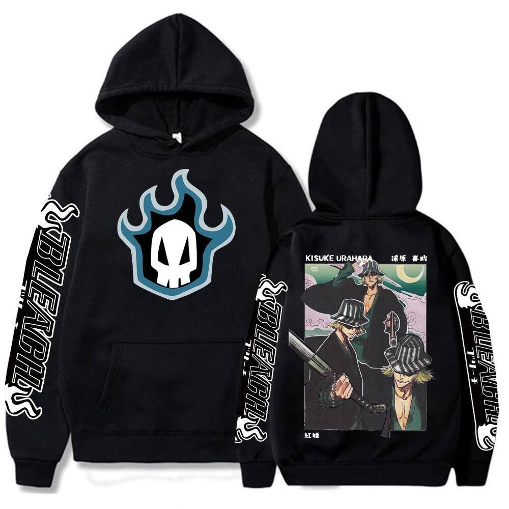 Urahara Kisuke Anime Harajuku Hoodies Gothic Cartoon Manga Mask Boy Graphic Men Women Winter Long Sleeves Sweatshirts 26Y0723 - view 4