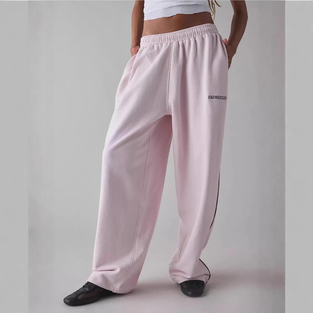 Autumn Street Sweatpants Y2K Aesthetic Slacks Stripes Fashion Personalized Letters Embroidered Casual Wide Leg Pants Trousers 260722BJ