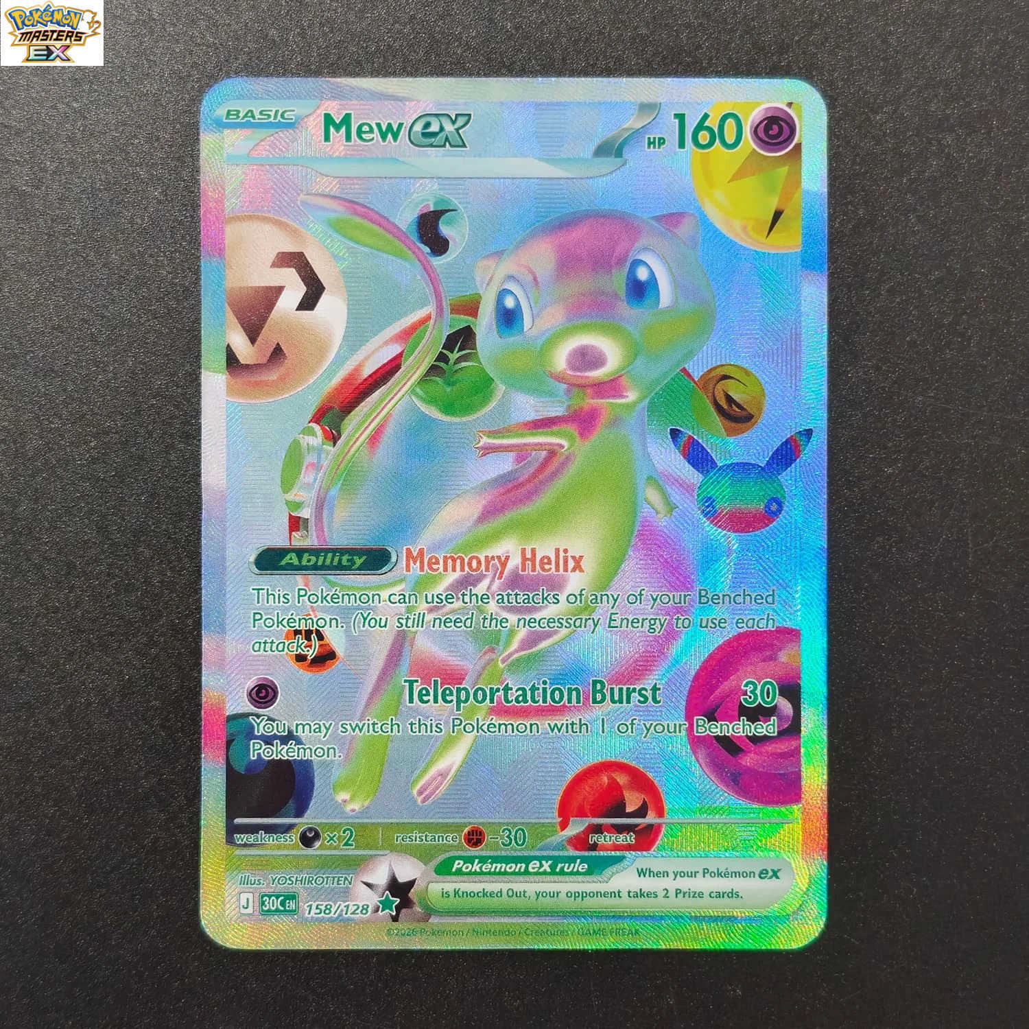 Pokmon Cards TCG 30th CELEBRATION Pack 30C Mew Mewtwo 158/128 157/128 FUR English Collection Anime Game Card L260723TCAS