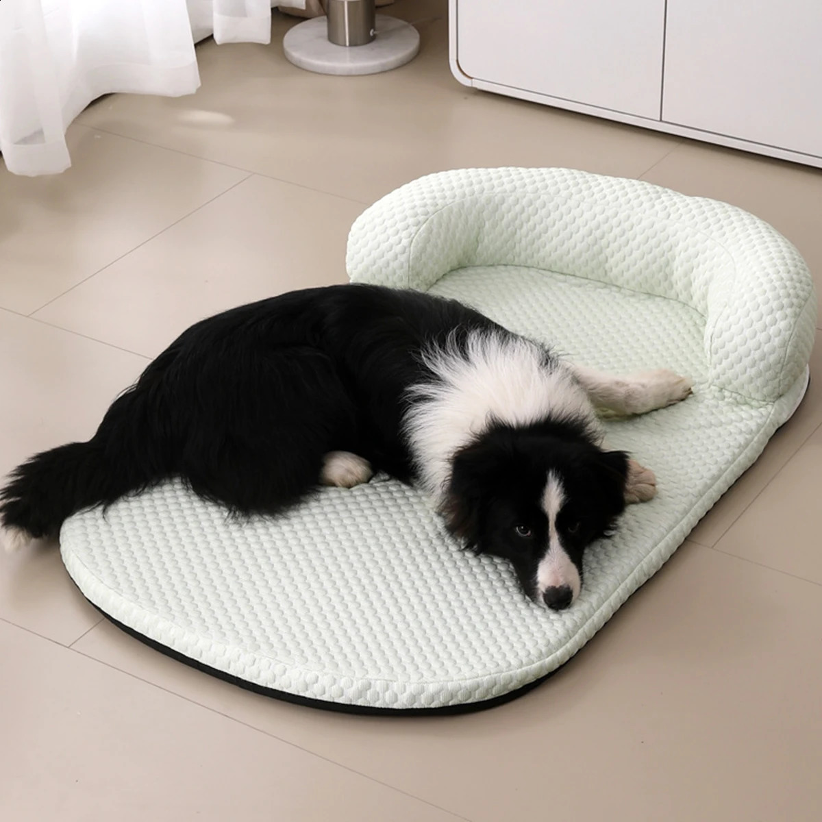 Breathable Spring Summer Cooling Large Dog Bed Atislip Cat with Pillow Ice Silk Fabric for Small Cushion Pet 260723 - view 4