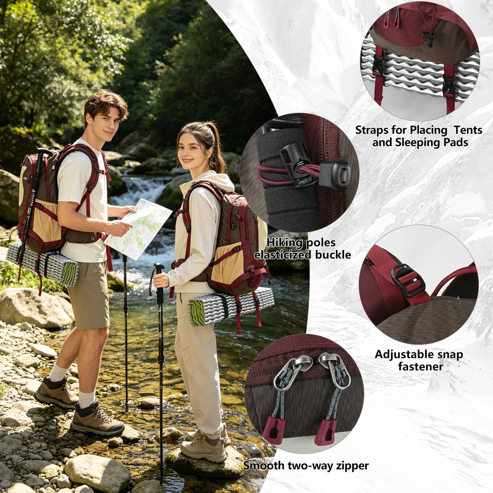 Casual ROYAL Hiking MOUNTAIN 35L Backpack Shoes compartment multi-pockets waist pack chEST water-resistant fabric all H260723 - view 7