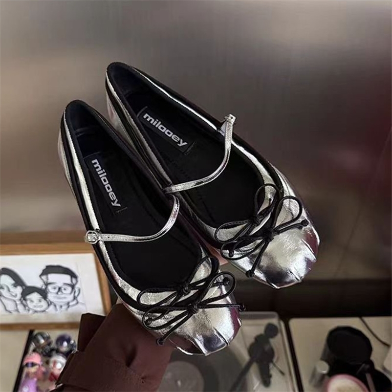 Bow Womens Flats Mary Jane Shoes Elegant Shallow Sandals Summer Loafers Shoes Comfort Dress Walking Mujer Sandalias 260722 - view 5
