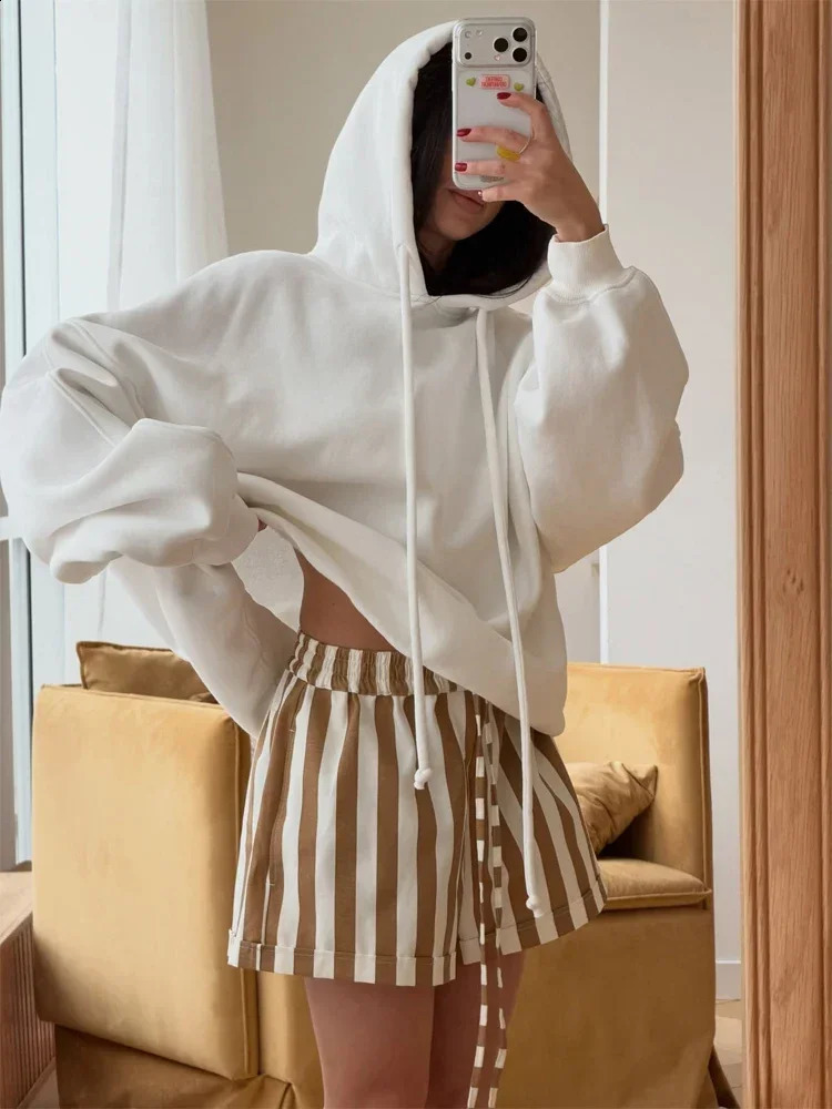 Casual Striped Balloon Pants Women Linen Elastic Waist Wide Leg Loose Fit Long Trousers 2026 Summer Lady Daily Street Wears 260722BJ
