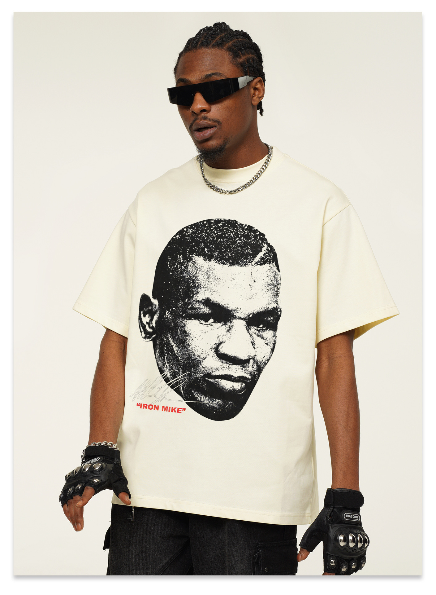 2026 washed T-Shirt Boxing King Washed Vintage Short-Sleeve T-Shirt American Heavyweight Direct Print Small Collar Top for Men Tee - view 7