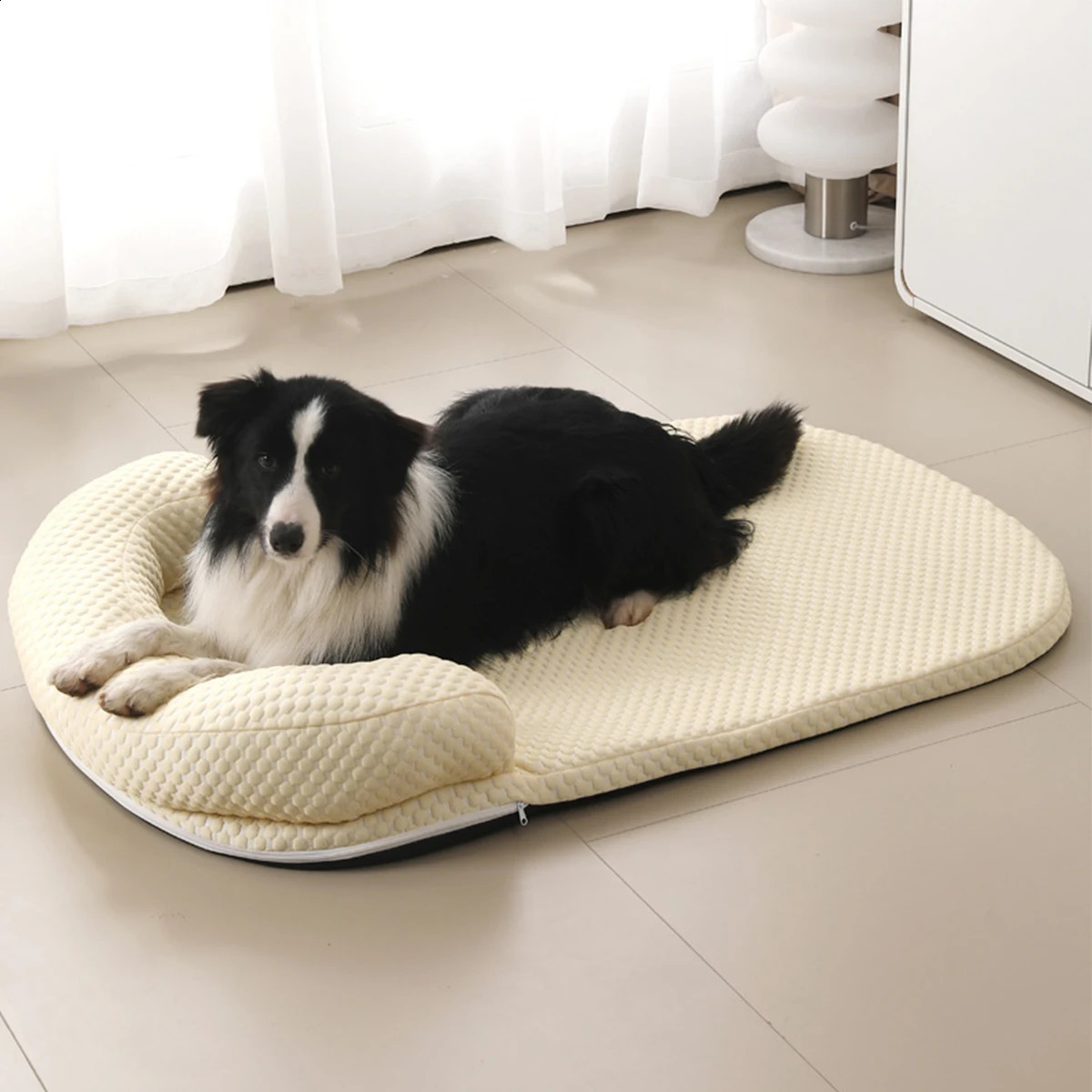 Breathable Spring Summer Cooling Large Dog Bed Atislip Cat with Pillow Ice Silk Fabric for Small Cushion Pet 260723 - view 6