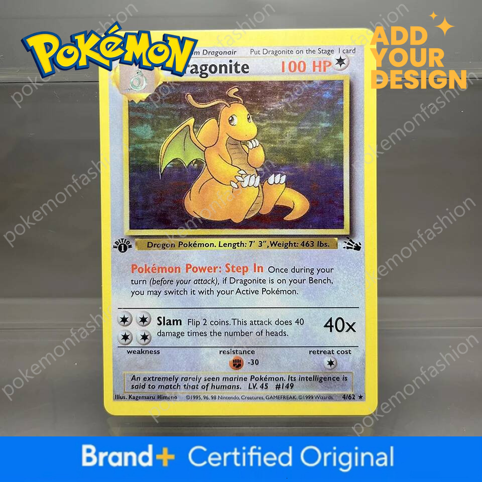 Pokemon card PKM 1st Edition Charizard Blastoise Dragonite 1996 Base Set Single Foil Game Collection PTCG Proxy Cards - view 4