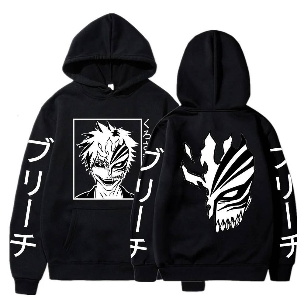 Urahara Kisuke Anime Harajuku Hoodies Gothic Cartoon Manga Mask Boy Graphic Men Women Winter Long Sleeves Sweatshirts 26Y0723 - view 5