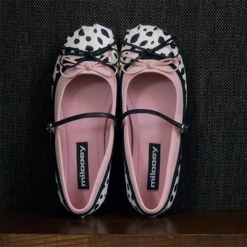 Bow Womens Flats Mary Jane Shoes Elegant Shallow Sandals Summer Loafers Shoes Comfort Dress Walking Mujer Sandalias 260722 - view 3