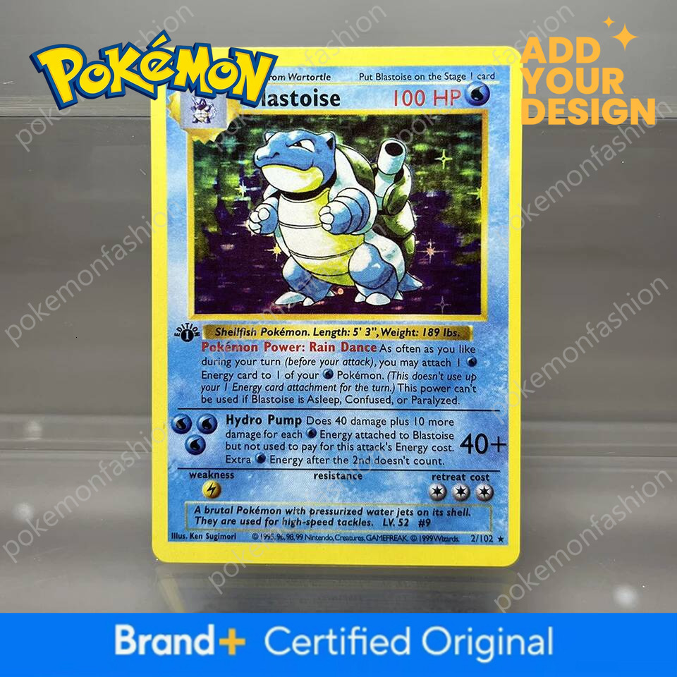 Pokemon card PKM 1st Edition Charizard Blastoise Dragonite 1996 Base Set Single Foil Game Collection PTCG Proxy Cards - view 3