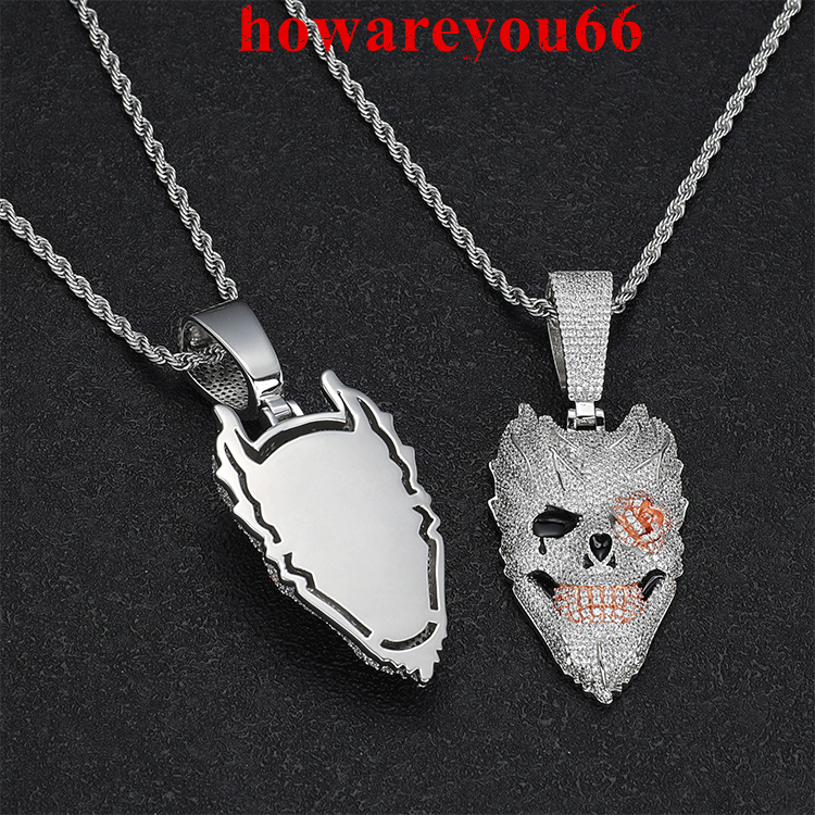 Custom 925 Sterling Silver Hip Hop Iced Out Skull Pendant Necklace Stylish Personality Charm - view 7