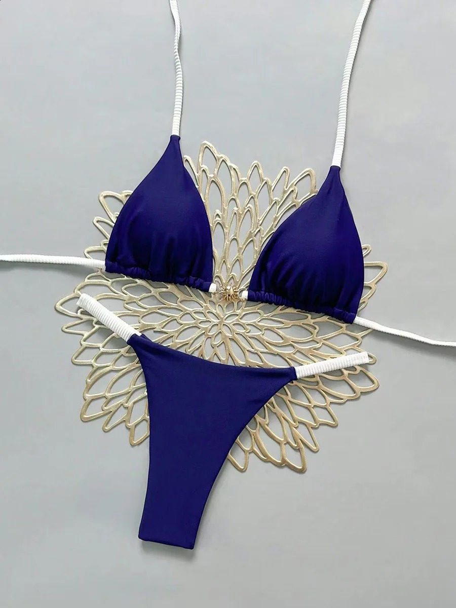 Micro Bikinis 2026 Push Up Women Swimsuits Sexy Swimwear Brazilian Bikini Set Thong Biquini Solid Swimsuit Summer Beachwear 260722BJ - view 7