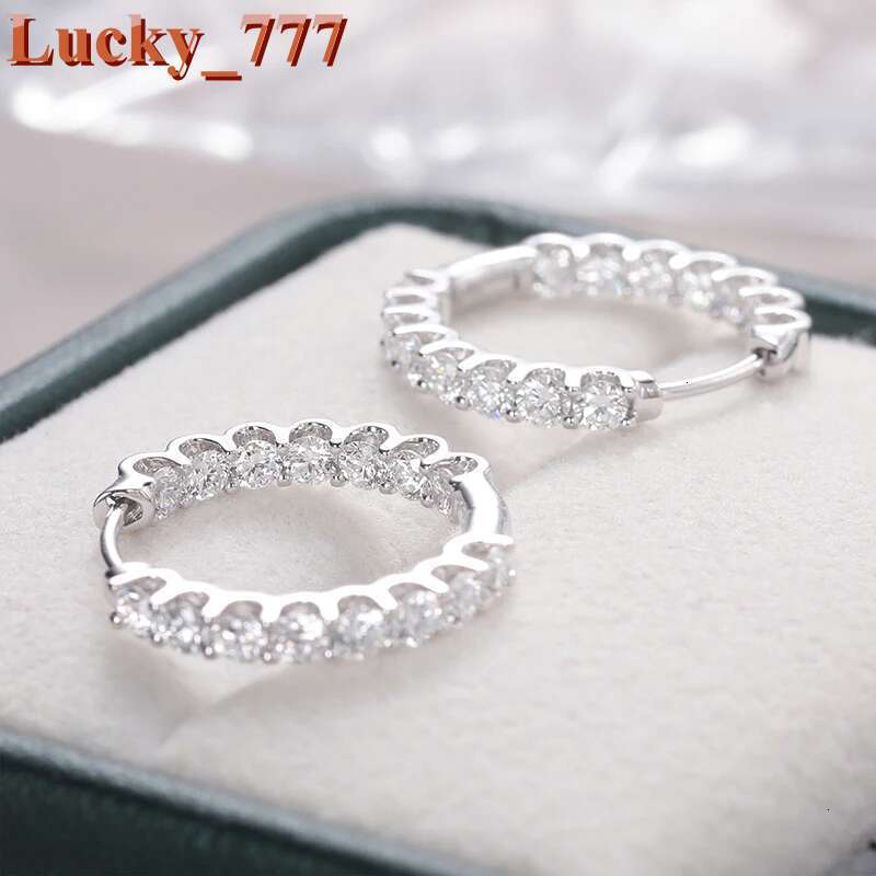 Luxury VVS Lab Grown Diamond Huggie Stud Earrings For Women Men 14K Solid Gold Hoop Earring Jewelry Party Gifts GRM Certified - view 5