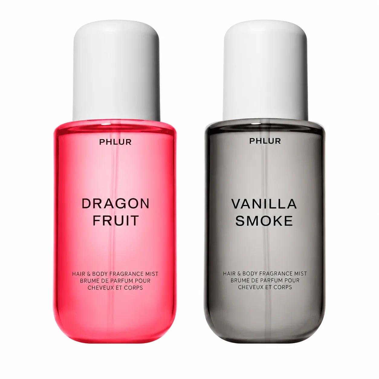 Phlur Dual Fragrance Mist Combo Dragon Fruit E Vanilla Smoke Pink Smoky Grey Bo…