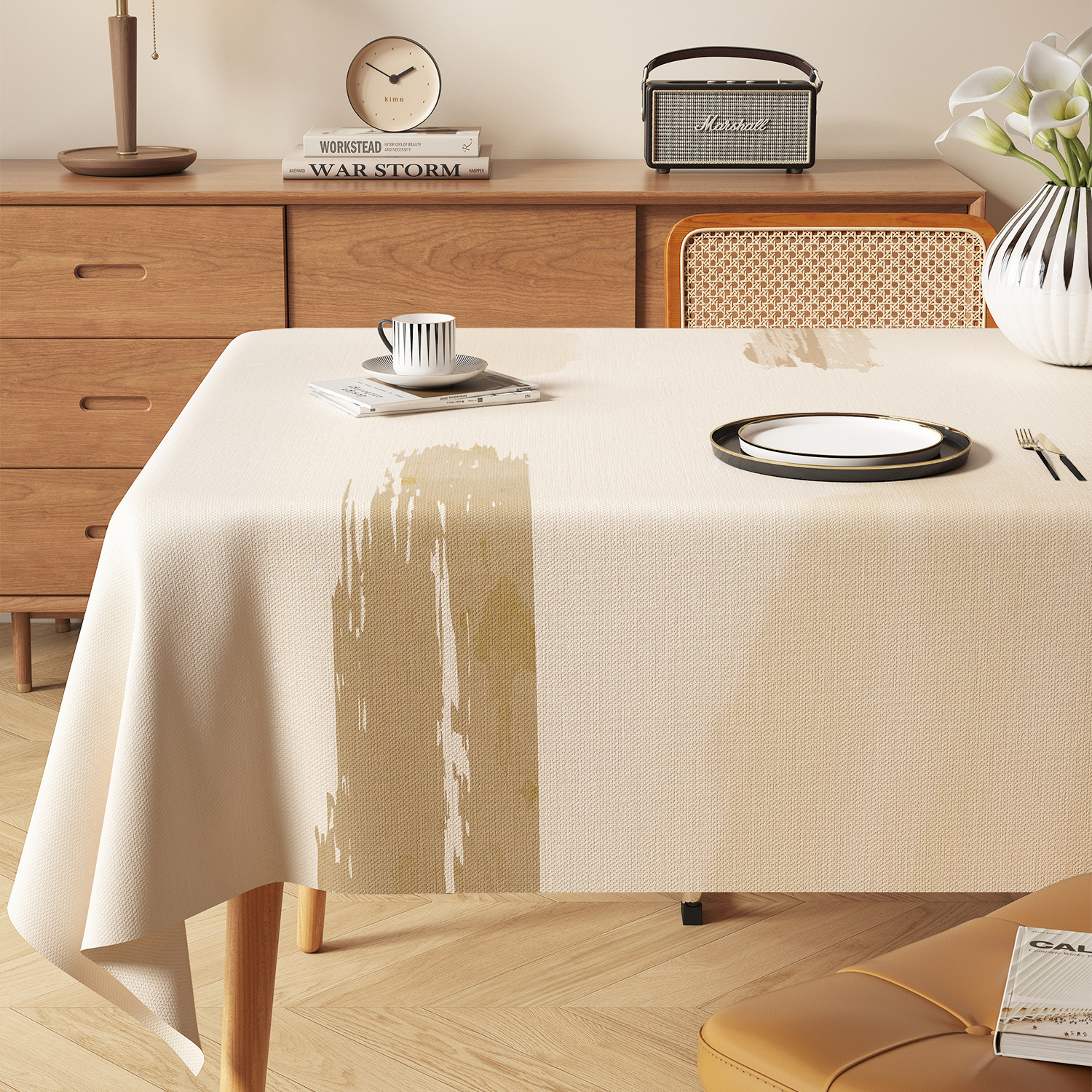 YL-38985 Custom Rectangular Tablecloth Vintage Style, Waterproof, Oil-Proof, and Maintenance-Free - view 6