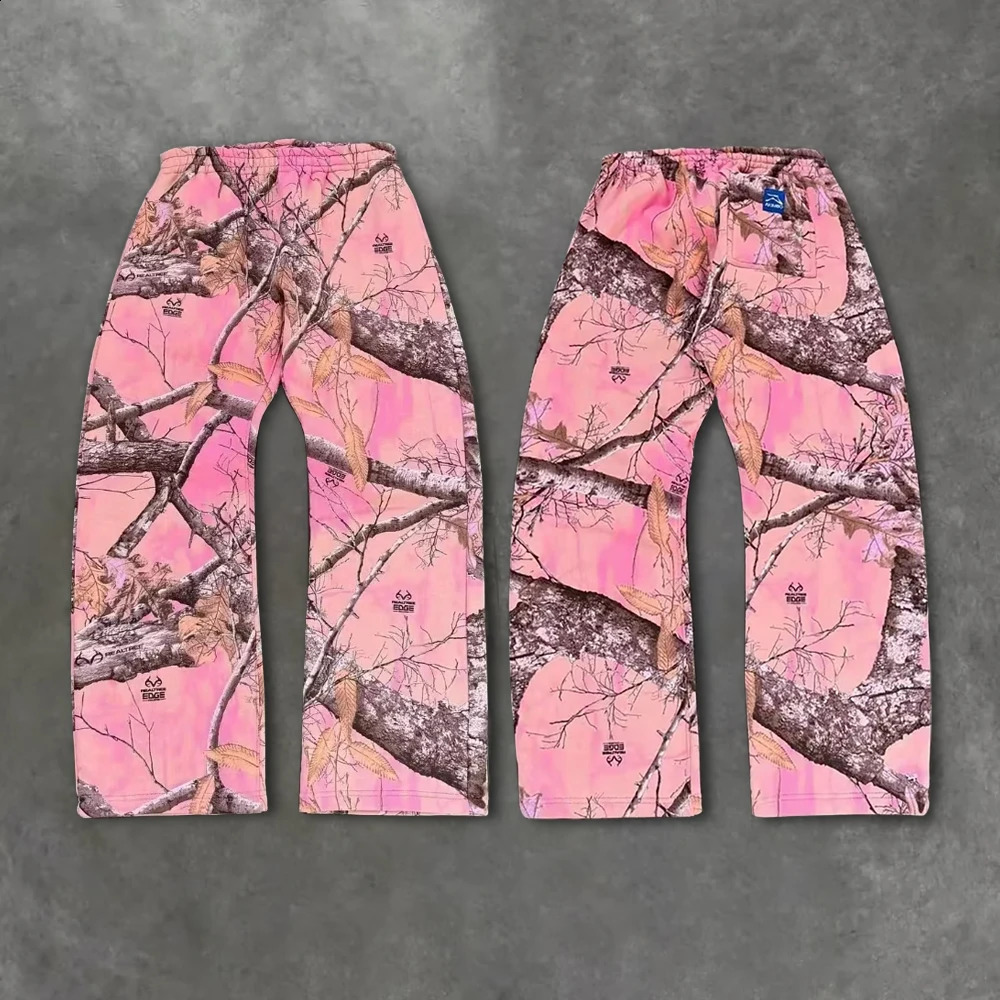 Y2K Retro Hoodie Men Pink Print Camouflage Pattern Sweatshirt High Street Hip Hop Streetwear Goth Women Pant Camo Hoodie Unisex 260723 - view 3