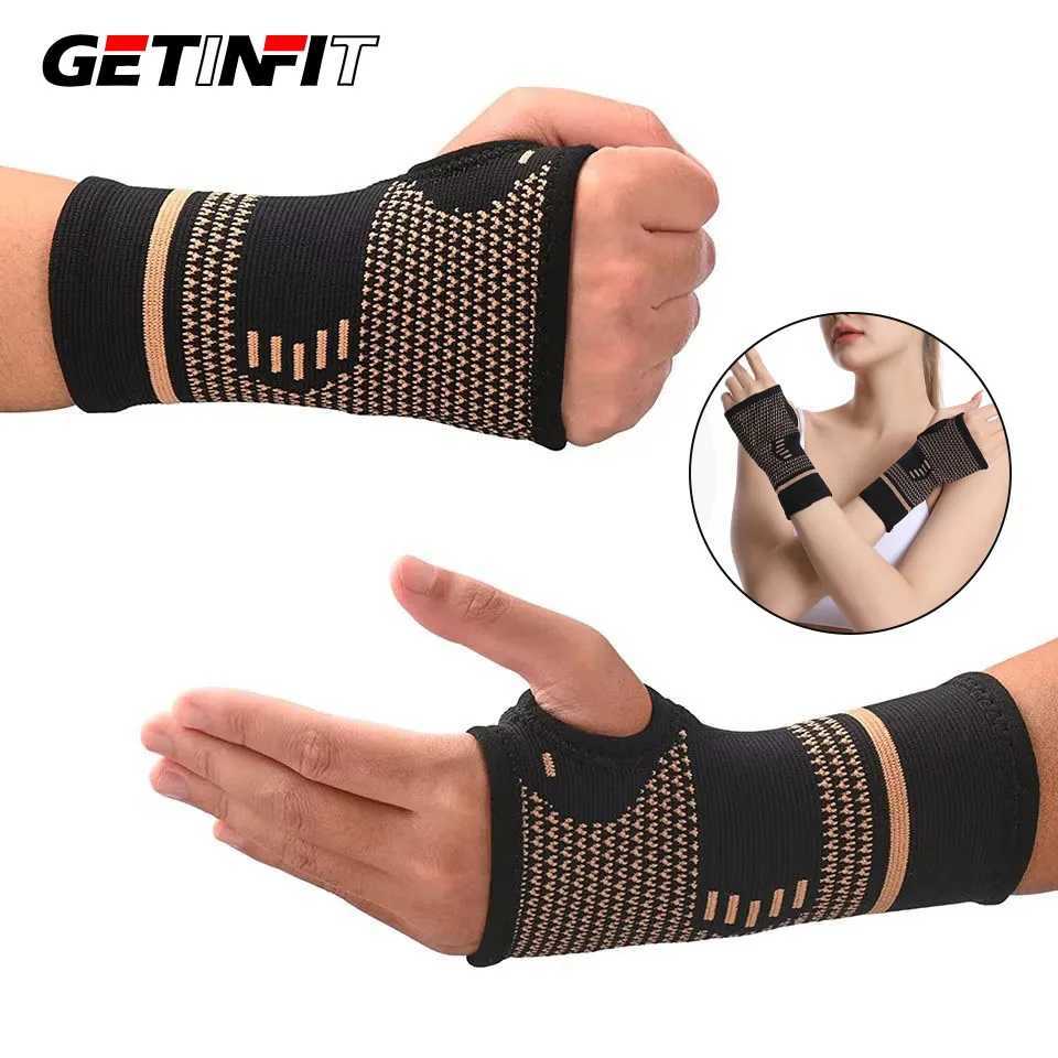 Getinfit 1 Pezzo Di Supporto Per Il Polso Traspirante Supporto Per Il Polso In Maglia Di Nylon Contenuto In Rame Supporto Per Il Palmo Sportivo A Co-image