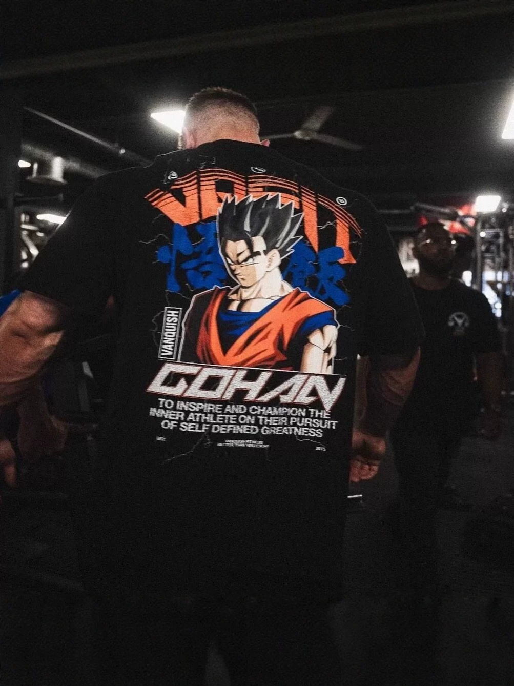 Co-Branded Dragon Ball Style Fitness Clothing Loose-Fitting Short-Sleeve Unisex Sports American-Style Breathable Running Muscle T-Shirt - view 3