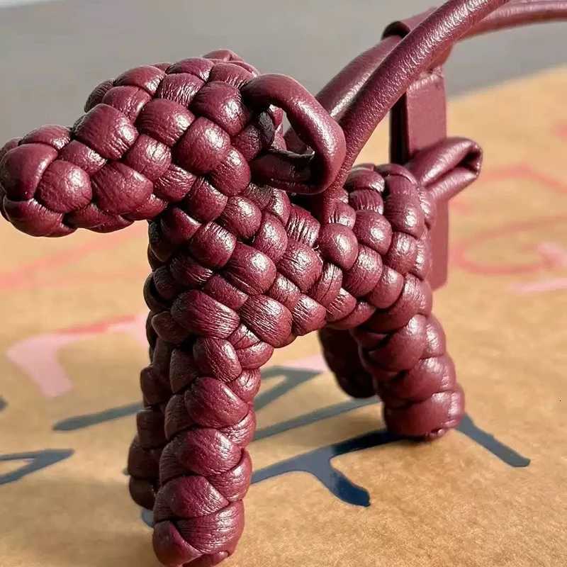 Heart Woven Leather Leather Bag Charm For Womens Bag Keychain Pendant Ornament Decoration Bag Accessories PendantT260724 - view 6