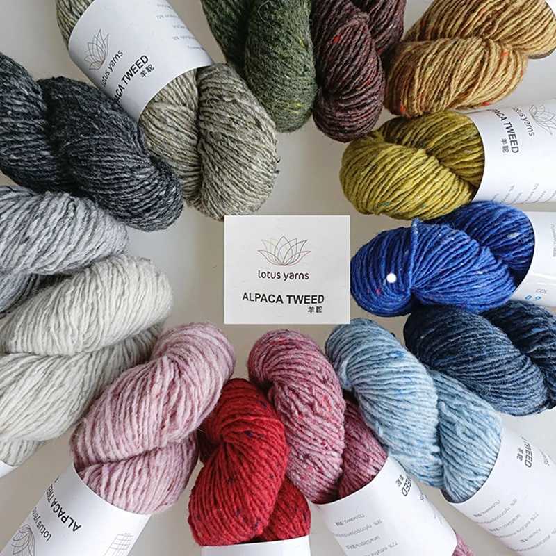 150G Lotus Alpaca TWD Filato Fantasia Lana Merino Alpaca Nylon Misto Maglia A Mano Uncinetto Filato Sportivo L260724HVCY-image