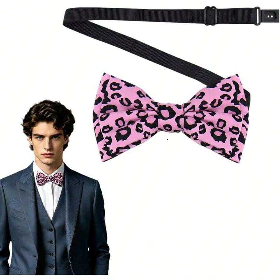 Papillon A Quadretti Uomo Papillon Leopardato Uomo Cani Gatti Papillon Cosplay Halloween Papillon Uomo Donna H260724-image