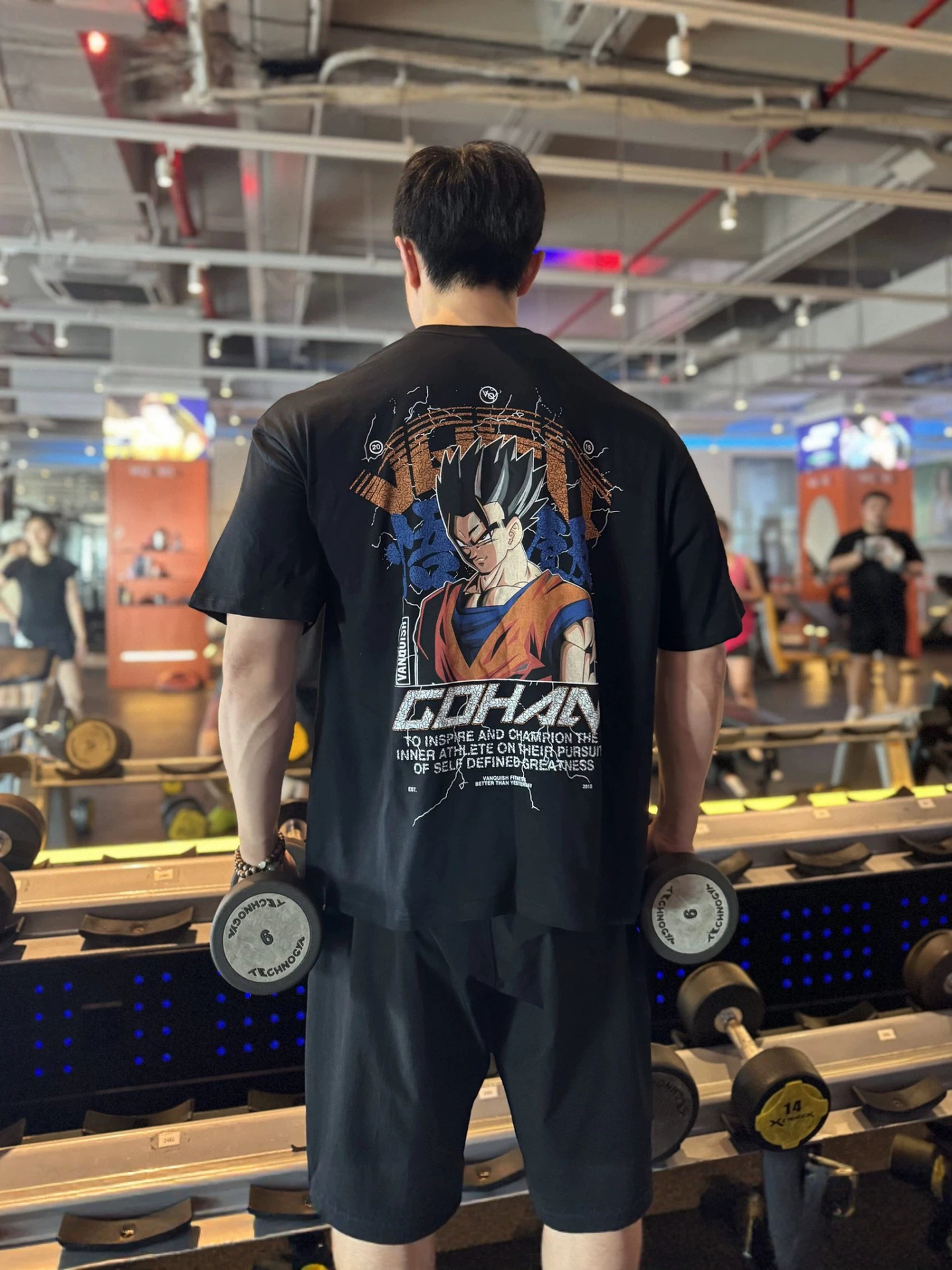 Co-Branded Dragon Ball Style Fitness Clothing Loose-Fitting Short-Sleeve Unisex Sports American-Style Breathable Running Muscle T-Shirt - view 6