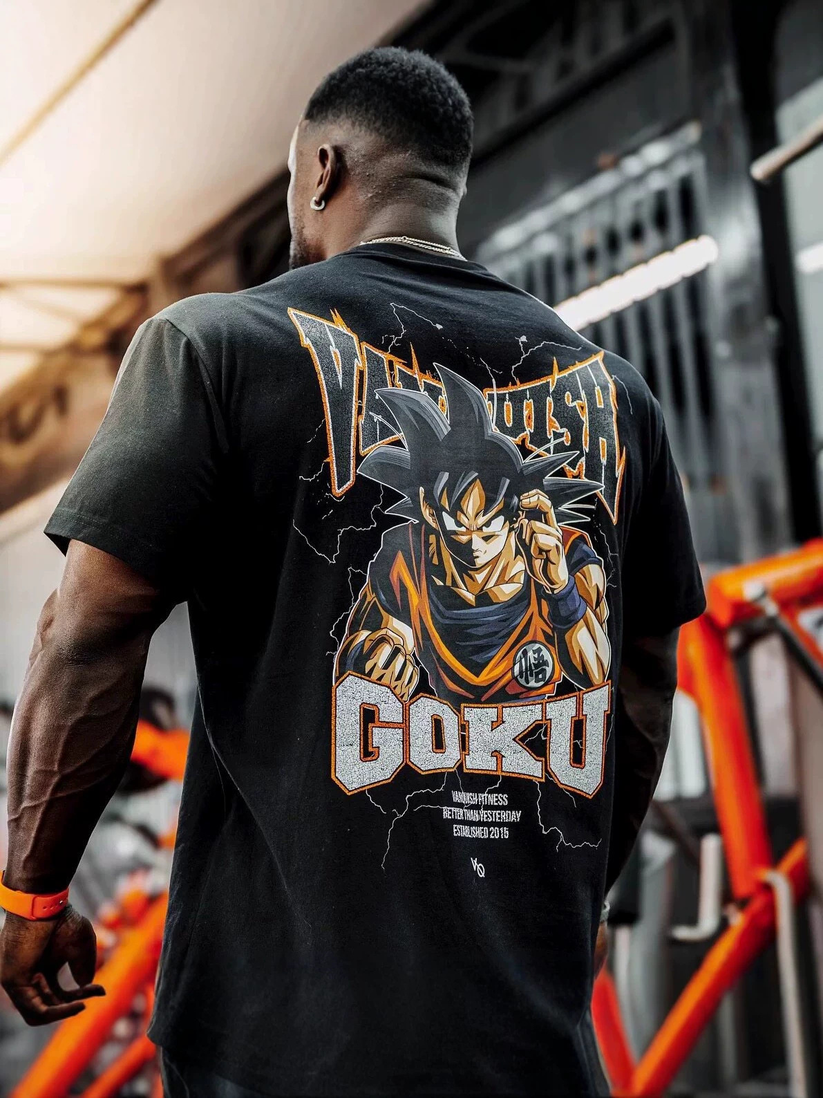 Co-Branded Dragon Ball Style Fitness Clothing Loose-Fitting Short-Sleeve Unisex Sports American-Style Breathable Running Muscle T-Shirt