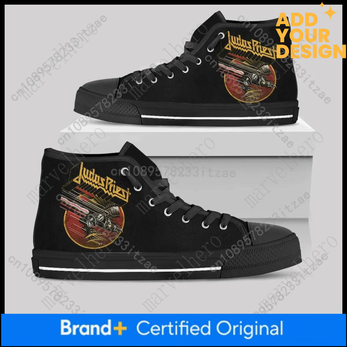 Hot Summer Judas Priest Fans Arrive Lightweight High Top Canvas Men Women Fashion Casual Shoes Breathable Sneakers