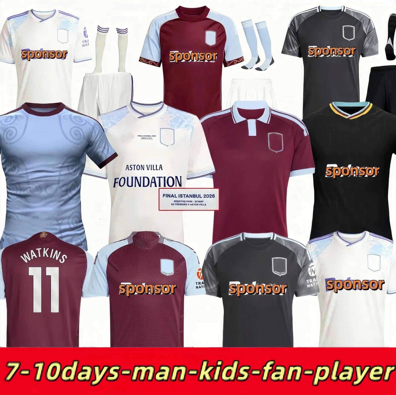 Astons Villla 26 27 Maglie Da Calcio Watkins Mcginn Rogers …