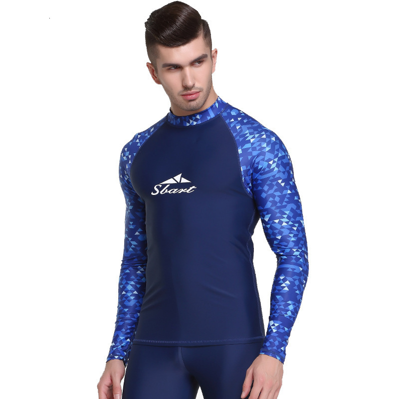 Sharkbat Mens Two-Piece Diving Suit Long Sleeve Sun Protection Swimsuit Mens Surfing Suit Snorkeling Suit Long Sleeve Swimsuit Set 260302 - view 7