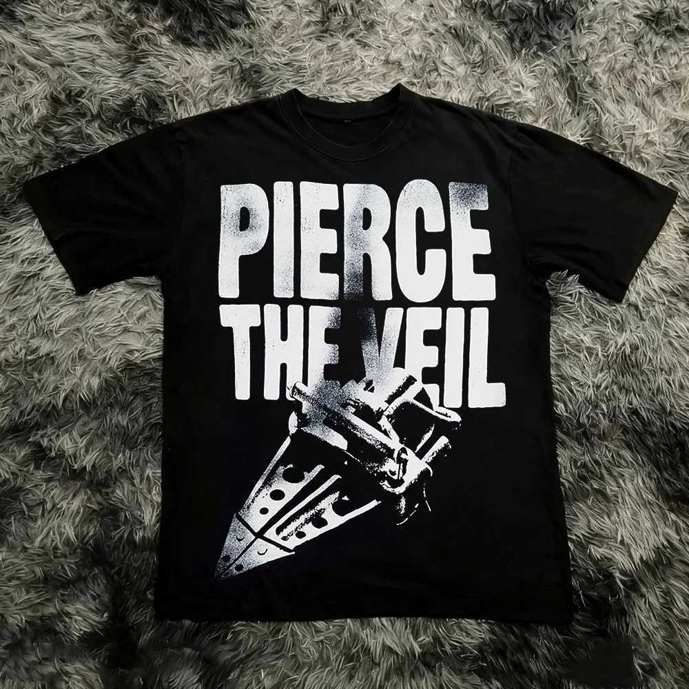 T-Shirt Pierce The Veil Vintage Rock Concert Merch Vintage Graphic Tee Alternative Metal Music Apparel Unisex Fan Gift Tee Tops J260724 - view 5