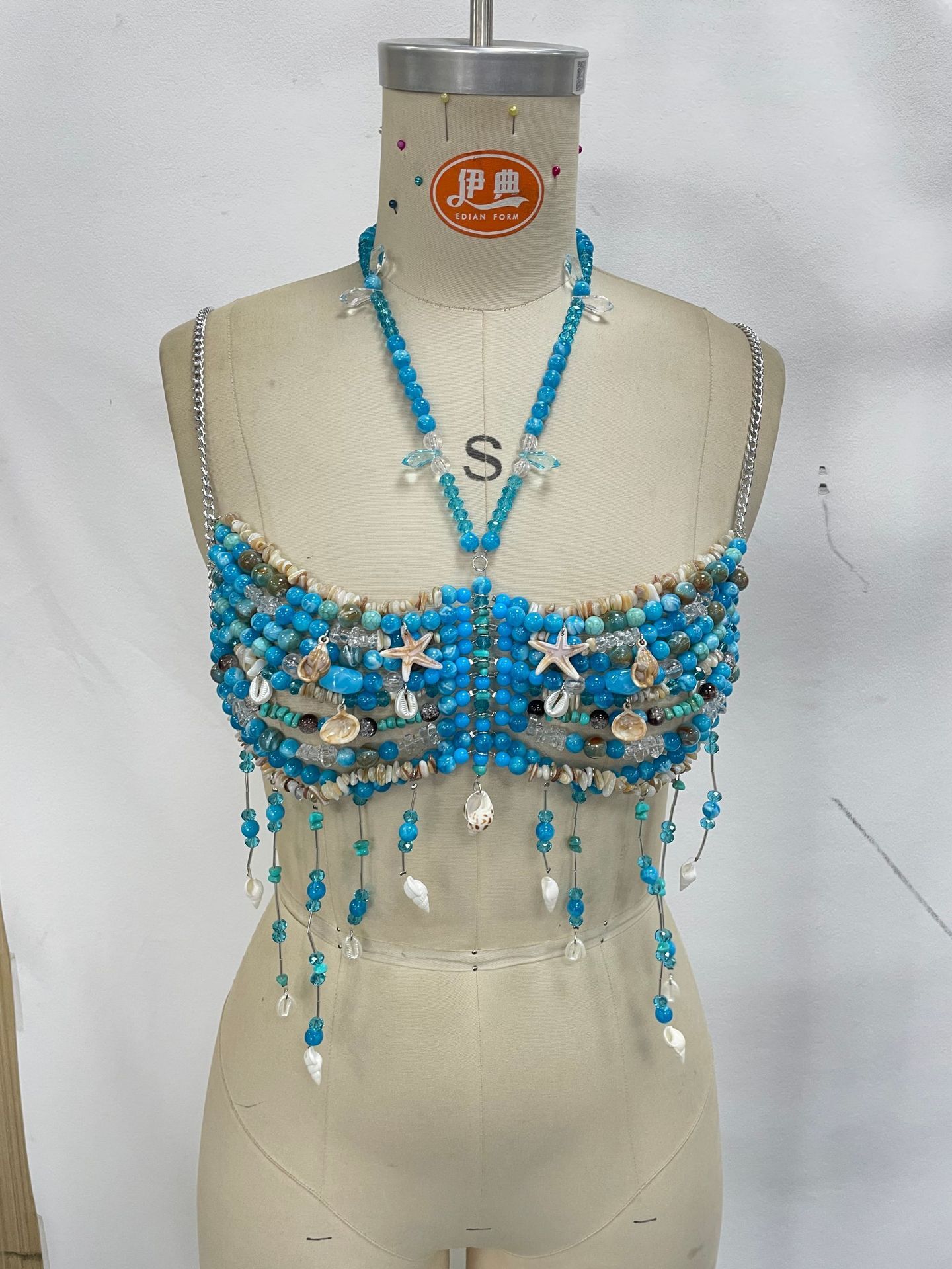 European and American style handmade beaded pearl shell chai - view 6