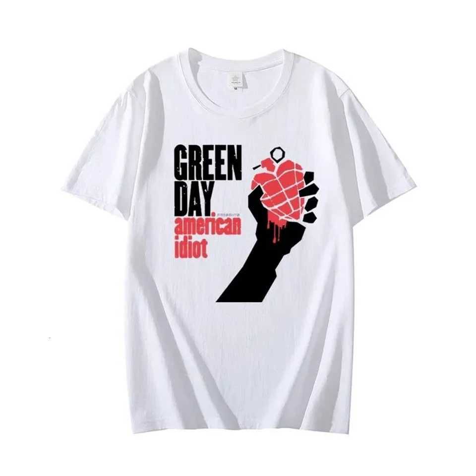 Idiot GREEN DAY Print American Tshirt American Punk Band Print Fashion Round Neck Short Sleeve Top for Men Casual Loose Tshirt J260715 - view 4