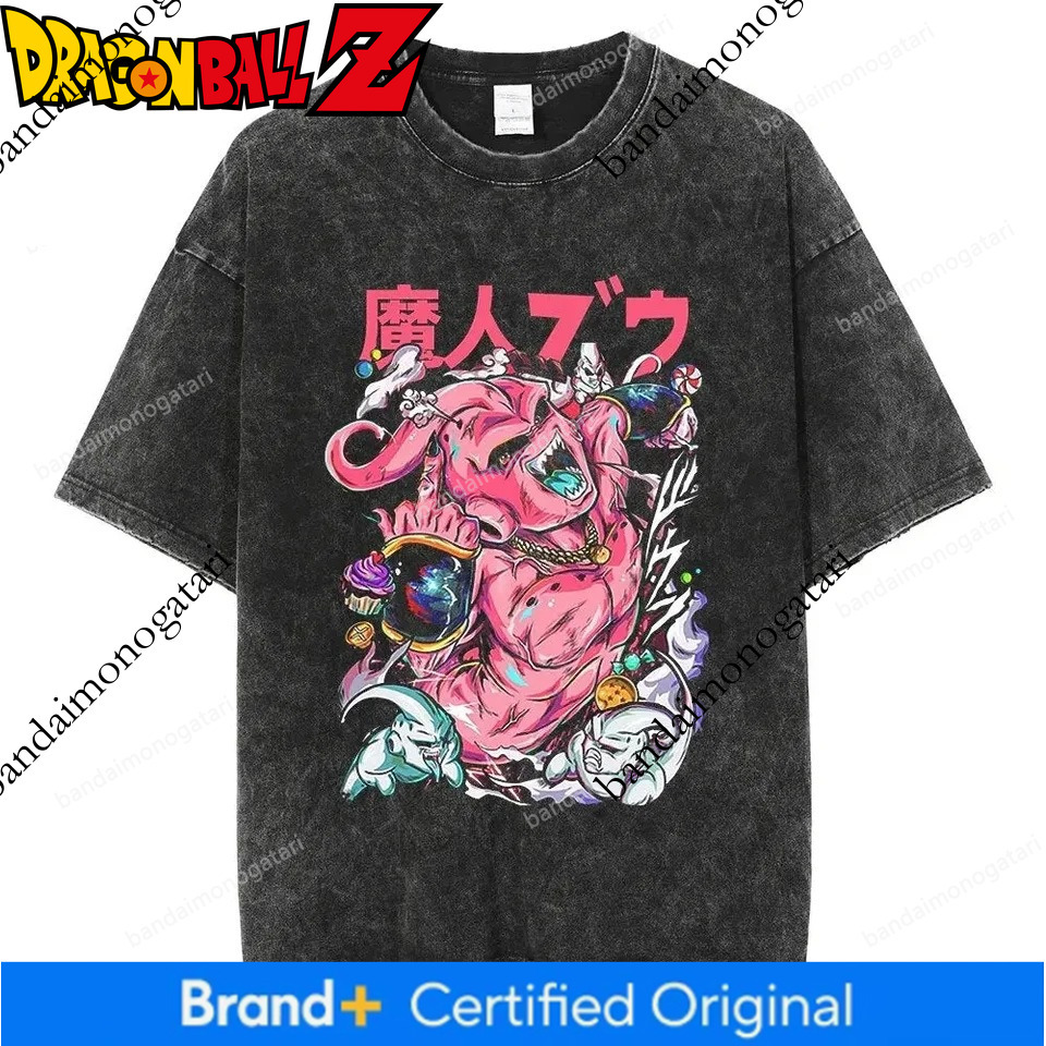 Anime Dragon Ball Cosplay Washed Short Sleeve Loose Casual Sports Fitness T-shirt for Men Harajuku 059f - view 3
