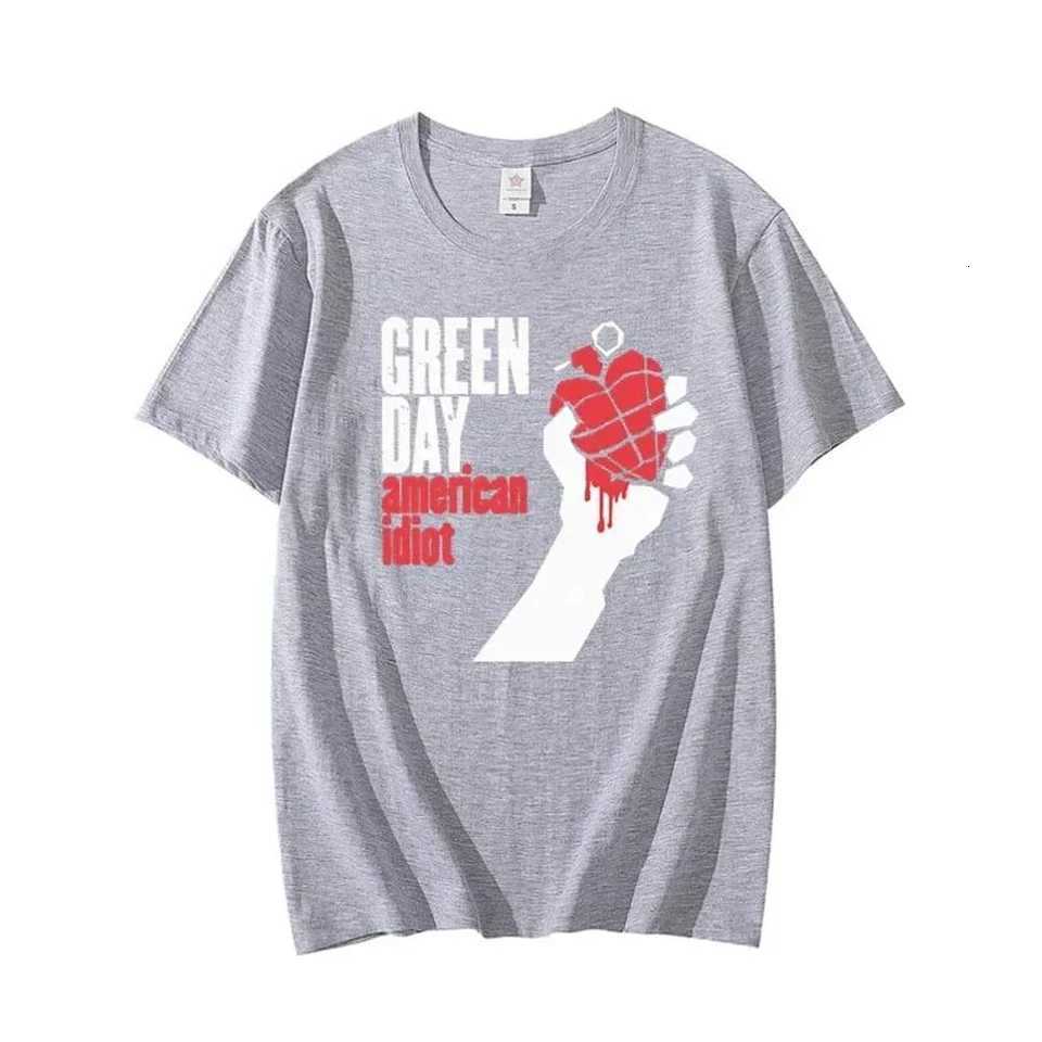 Idiot GREEN DAY Print American Tshirt American Punk Band Print Fashion Round Neck Short Sleeve Top for Men Casual Loose Tshirt J260715 - view 5
