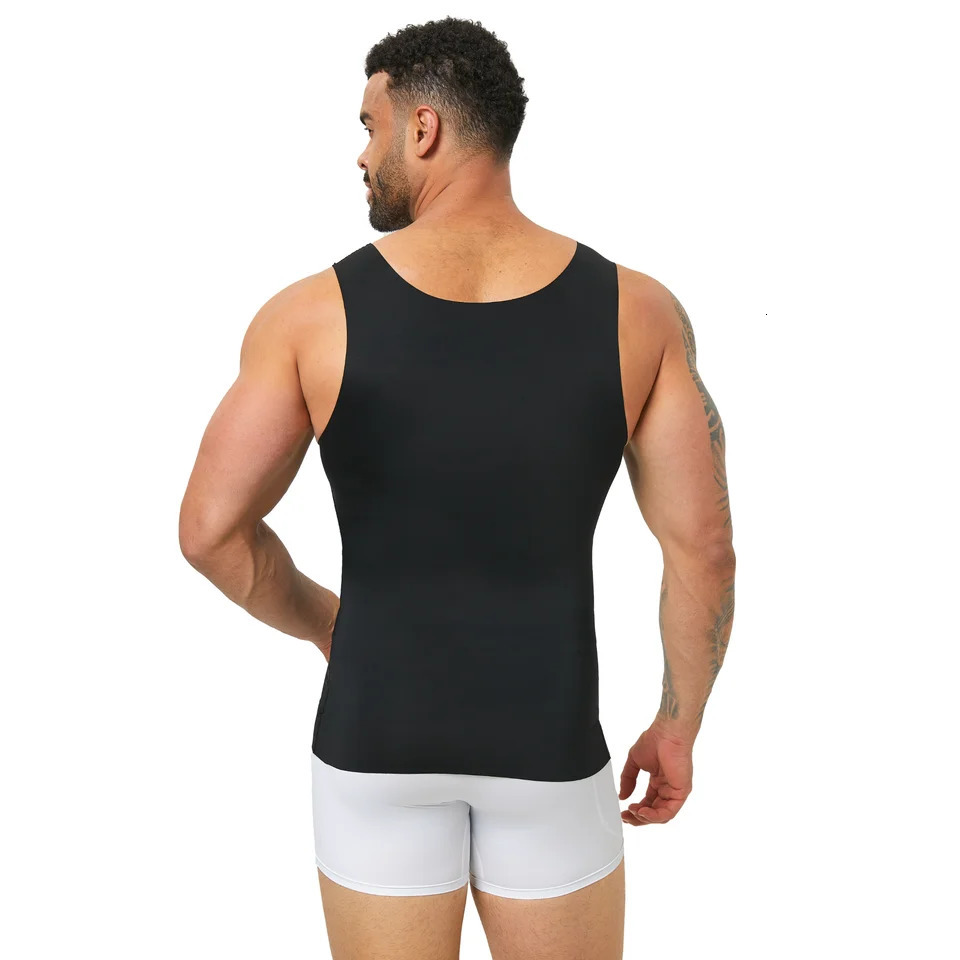 Seamless Mens Compression Tank Top Breathable Slim Fit Body Shaper Summer Gym Fitness Sports Undershirt 260720 - view 3