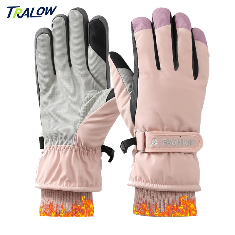 TRALOW Snow Gloves for Women Waterproof Touchscreen Winter Warm For Ski Snowboarding Hiking cycling Driving Mountain Climbing 260725BJ